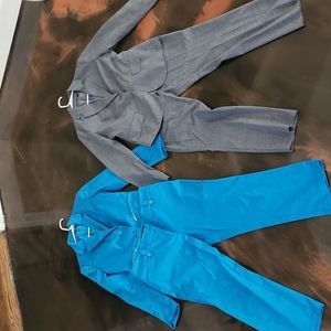 Two Suits You! Two suits. Both jackets are size 6. Blue pants size 6 Grey pant 4